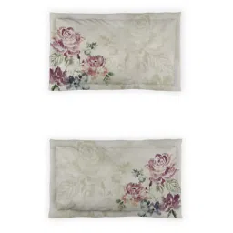 DDecor Floral Pink & White 150 TC Cotton King Bedsheet with 2 Pillow Covers image 4