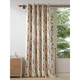 DDecor Floral Pink Polyester 9 ft Long Door Curtain-picture-13