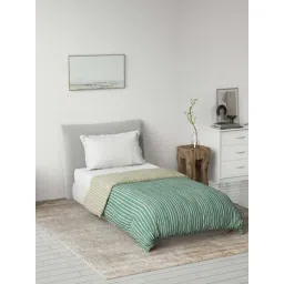 DDecor Green Cotton 145TC Stripes Reversible Dohar-picture-34