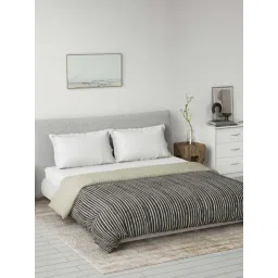 DDecor Grey Cotton 145TC Stripes Reversible Dohar-picture-37