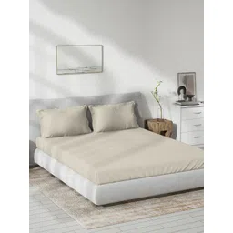 DDecor Grey Cotton 180 TC Queen Bedsheet With 2 Pillow Covers-picture-29