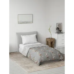 DDecor Grey Floral Printed Mild Winter 120 GSM Single Bed Dohar-picture-17