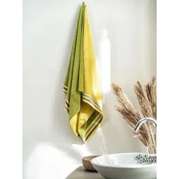 DDECOR Live beautiful Green & Yellow Cotton 500 GSM Bath Towel - Set of 1-picture-27