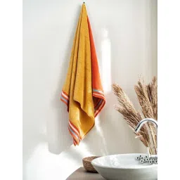 DDECOR Live beautiful Yellow & Orange Cotton 500 GSM Bath Towel - Set of 1-picture-39