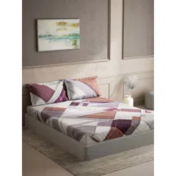 DDecor Maroon Cotton 136 TC King Size Bedsheet With Pillow Covers-picture-24
