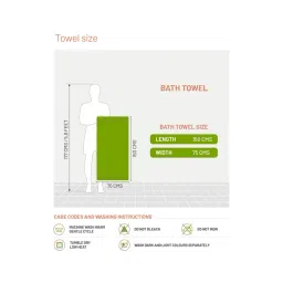 DDecor Midas Blue Cotton 600 GSM Bath Towel - Set of 1 image 4