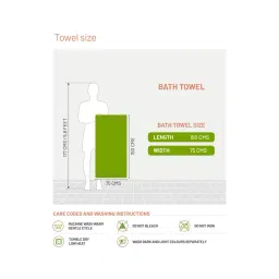 DDecor Midas Blue Cotton 600 GSM Bath Towel - Set of 1 image 5