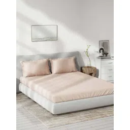 DDecor Pink Cotton 180 TC Double Bedsheet with 2 Pillow Covers-picture-38