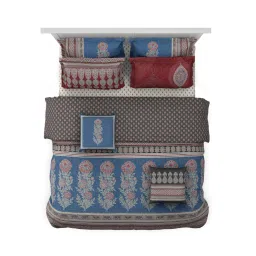 DDecor Printed Blue 210 TC Cotton King Bedding Sets image 3