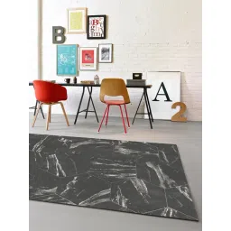 Ddecor Rugs Black Polypropylene Textured Rugs-picture-10