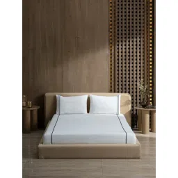 DDecor Solid Blue 180 TC Cotton King Bedsheet with 2 Pillow Covers-picture-13