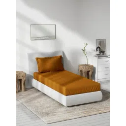 DDecor Solid Orange 180 TC Cotton Single Bedsheet with 1 Pillow Cover-picture-44
