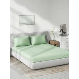 DDecor Spectrum Collection Cotton Green 180 TC King Bedsheet with 2 Pillow Covers-picture-21