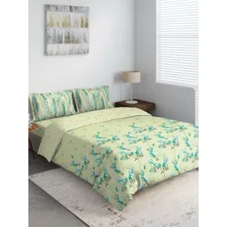 DDecor Turquoise Blue & Green Printed Double Queen Cotton Bedding Set-picture-41