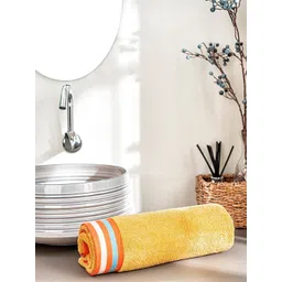 DDecor Unisex Gold-Coloured Cotton 500 GSM Bath Towel-picture-13