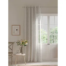 DDecor White Abstract Sheer Long Door Curtain-picture-20