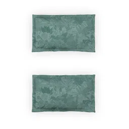 DDecor White & Green Floral Cotton 144 TC Queen Bedsheet with 2 Pillow Covers image 3