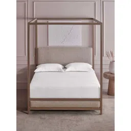 DDecor White Cotton 300TC Geometric Bedsheet with 2 Pillow Cover-picture-42