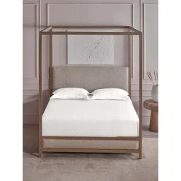 DDecor White Cotton 300TC Geometric Bedsheet with 2 Pillow Cover-picture-36