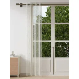 DDecor White Self Polyester 9 ft Long Door Curtain-picture-42