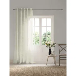 Ddecor Live Beautiful Beige Polyester 7Ft Door Sheer Curtain-picture-24