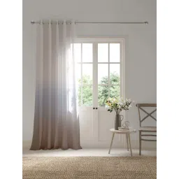 Ddecor Live Beautiful Brown Polyester 9Ft Long Door Sheer Curtain-picture-45