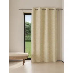 ddecor live beautiful DDecor Poly fill Abstract Beige 9 ft Blackout Long Door Curtain-picture-30