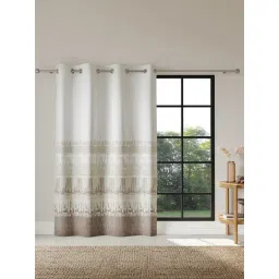 ddecor live beautiful DDecor Poly fill Abstract Brown 7 ft Room Darkening Door Curtain-picture-36
