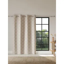 ddecor live beautiful DDecor Poly fill Floral Beige 7 ft Room Darkening Door Curtain-picture-26
