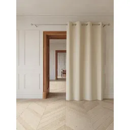 ddecor live beautiful DDecor Poly fill Solid Beige 7 ft Room Darkening Door Curtain-picture-19
