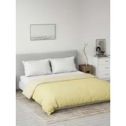 DDECOR Live beautiful Yellow Cotton 180TC King Reversible Quilt-picture-16