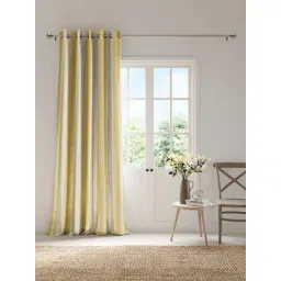 Ddecor Live Beautiful Yellow Polyester 7Ft Door Room Darkening Curtain-picture-47