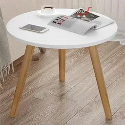 DDS Dream Decor Shoppee Foldable Round Shaped Side Table/Tea Coffee Breakfast Table (Engineered Wood ,White)-picture-22