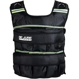 De Jure Fitness Adjustable Weighted Vest Jacket 15Kg (Black) for Men & Women – Workout Weight Vest for Cross-Training, Strength & Cardio – Sand-Filled Removable Weights, Padded Fit Belt-picture-28