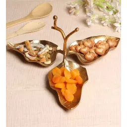 de maison decor Antique Midas Gold Alluminium Appetizer Platter-picture-15