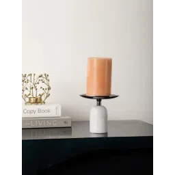De Maison Decor Black Aluminium Abstract Marble Pri Pillar Candle Mini Stand Candle Holder-picture-39