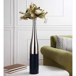 de maison decor Blue And Silver Champagne Large Bottle Vase-picture-24