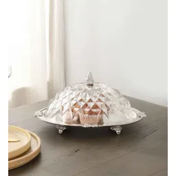 de maison decor Crown Tier Crystal Cake Dome-picture-15