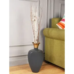 De Maison Decor Grey & Gold Iron Urn Deidra dim Vase-picture-28