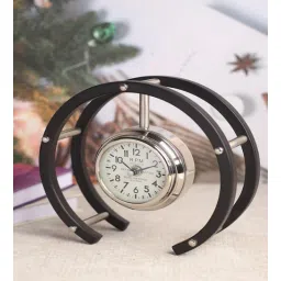 de maison decor Luna Serenade Silver Steel Table Clock-picture-13