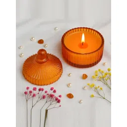 De Maison Decor Orange & Amber Glass Elara Amber Ember-picture-20