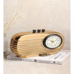 de maison decor Radio Reverie Gold Aluminium Table Clock-picture-16