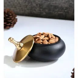 de maison decor Shogi- Medium Gold & Black Aluminium Storage Container by Decor De Maison-picture-15