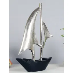 De Maison Decor Silver Aluminium Antique Dream Boat Large Raw-picture-44