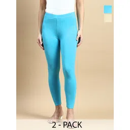 De Moza Pack Of 2 Women Ankle Length Leggings-picture-33