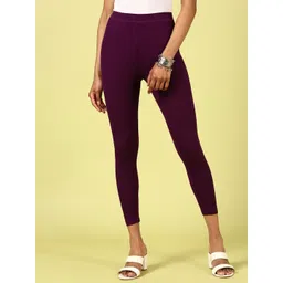 De Moza Plus Size Mid-Rise Ankle Length Leggings-picture-37