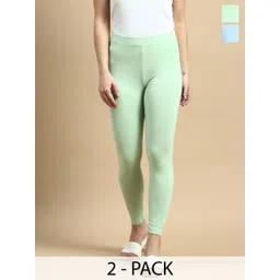 De Moza Set Of 2 Women Ankle Length Leggings-picture-32