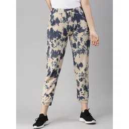 De Moza Women Beige Printed Cotton  Joggers Trousers-picture-19