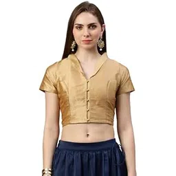 de moza Women Crop Top Woven Top Solid Polyester-picture-42