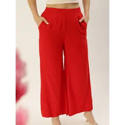 De Moza Women Flared Cropped Palazzos-picture-34